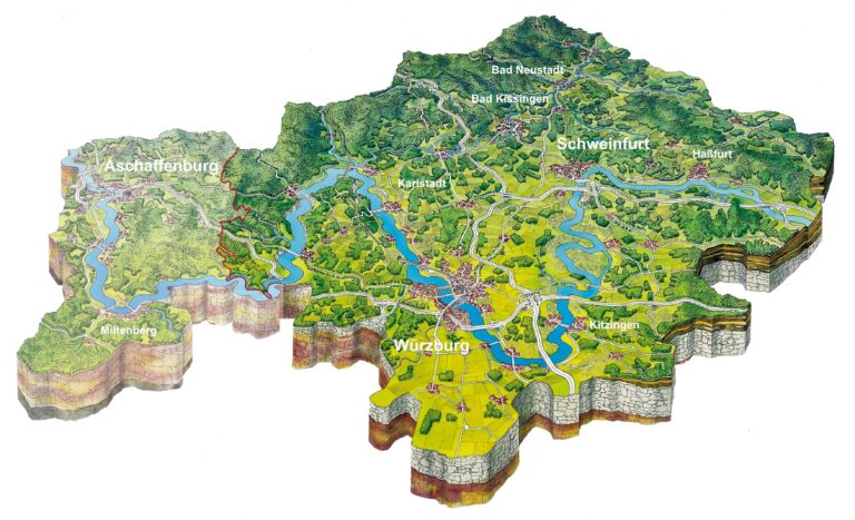 The meandering River Main shapes the region between Staigerwald and Spessart and gives this area its name